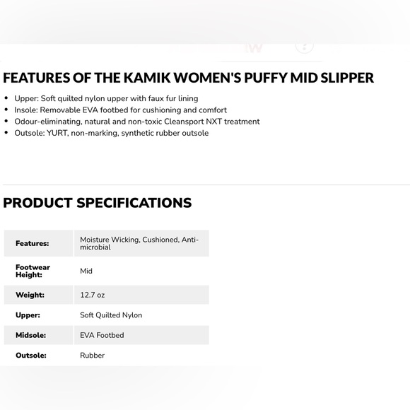NWT- Kamik ‘Puffy Mid’ Bootie Slipper - Picture 2 of 8